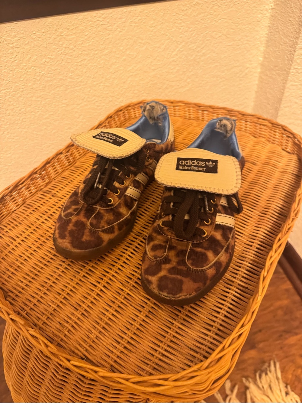 Adidas x Wales Bonner Pony Hair Leopard Print Samba Sneakers M 6.5/W 8 - Picture 3 of 11